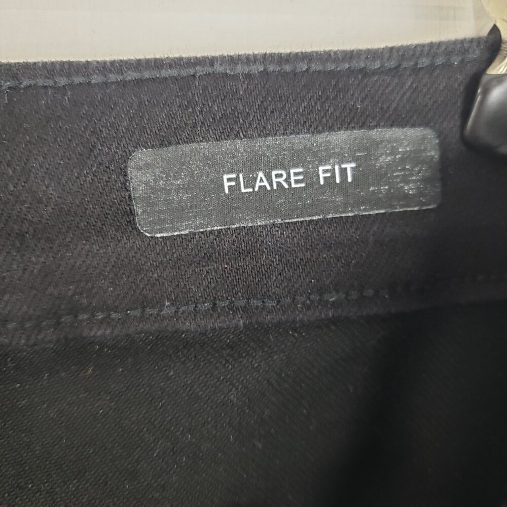 Judy Blue High Waist Star Back Seam Black Flare Denim Jeans 88958 Womens 14W - Picture 8 of 10